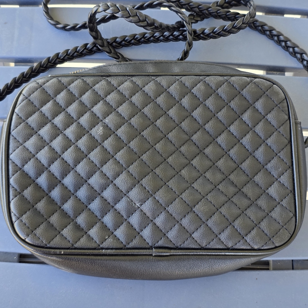 Gucci Black Quilted Cross Body Bag Red Green Striped FLAW Bad Zio - Picture 8 of 13